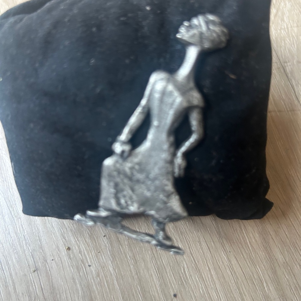 Silver Figurine Brooch View 2